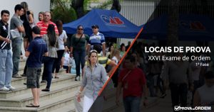 Locais de Prova da 1ª fase do XXVI