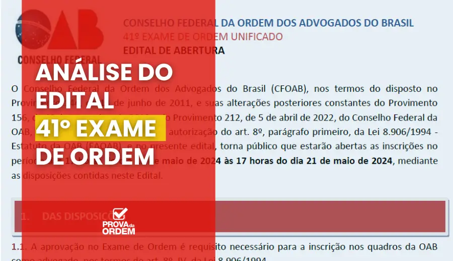 Edital Exame de Ordem 41